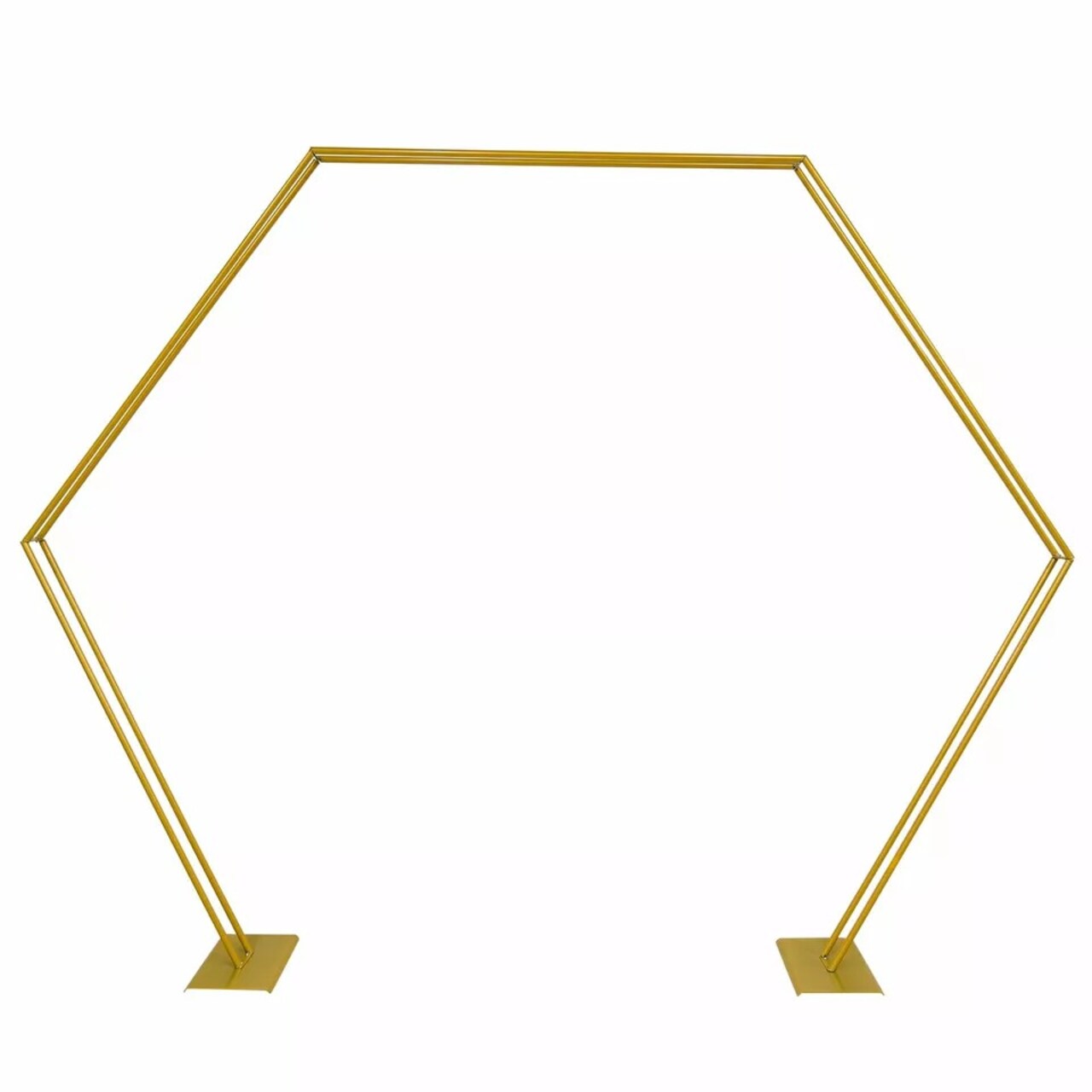 Heavy Duty Metal Hexagon Arch Wedding Backdrop Stand Flower Balloon Decor Frame